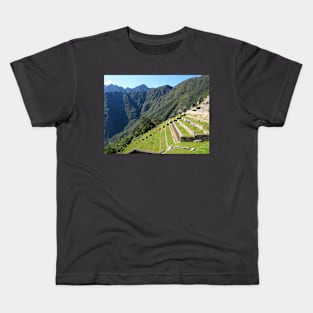 Inca Terraces of Machu Picchu. Peru Kids T-Shirt